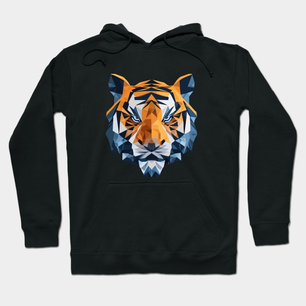 Low Poly Tiger Hoodie by MplusC